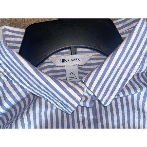 Nine West Long Sleeve Structured Button Down Shirt - Size XXL ** - Picture 3 of 7